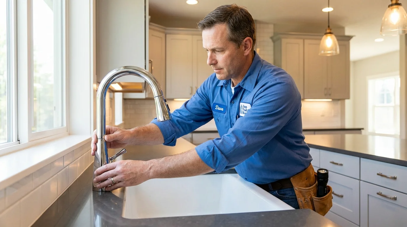 Kitchen faucet installation by Johns Plumbing LLC in Mifflinville